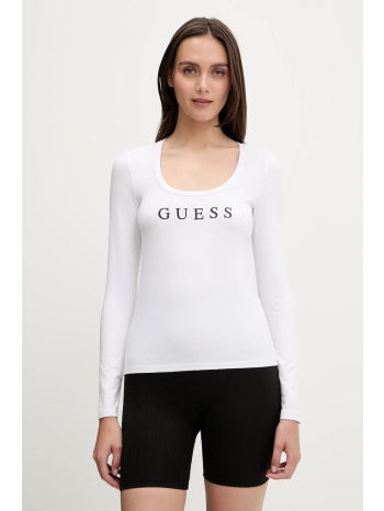 μακρυμάνικο guess new carrie χρώμα άσπρο, o5ri00 kbbu1 55%