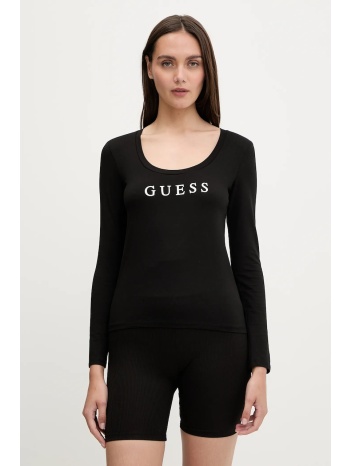 μακρυμάνικο guess new carrie χρώμα μαύρο, o5ri00 kbbu1 55%