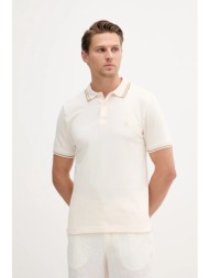 πόλο united colors of benetton χρώμα: μπεζ, 3f9hu302e 97% βαμβάκι, 3% ελαστάν