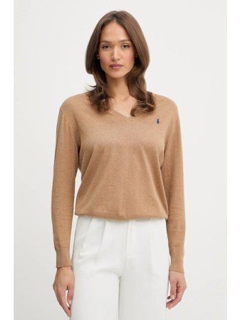 βαμβακερό πουλόβερ polo ralph lauren χρώμα πράσινο