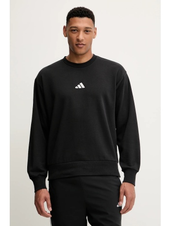 μπλούζα adidas feelcozy χρώμα μαύρο, je3837 70% βαμβάκι