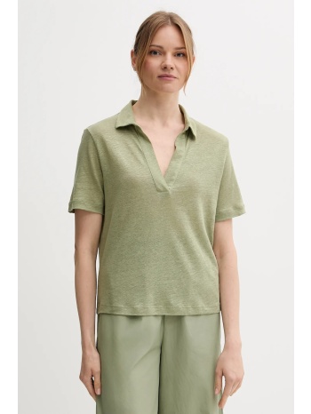 λινό πόλο united colors of benetton χρώμα πράσινο