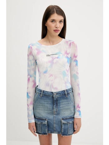 μακρυμάνικο karl lagerfeld jeans χρώμα άσπρο, a3w17049 90%