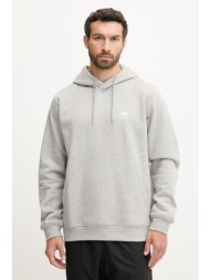 μπλούζα adidas originals essentials χρώμα: γκρι, με κουκούλα, hz6585 κύριο υλικό: 70% βαμβάκι, 30% α