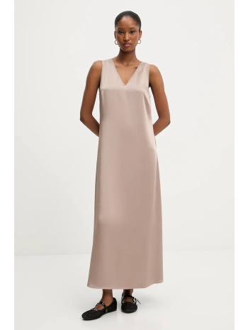 φόρεμα weekend max mara ottelia χρώμα καφέ, 2525226061600