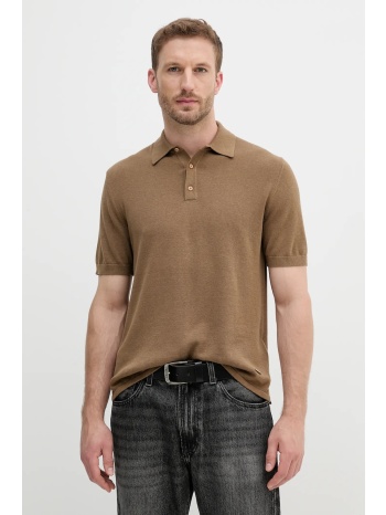 πόλο united colors of benetton χρώμα πράσινο, 14hau301k