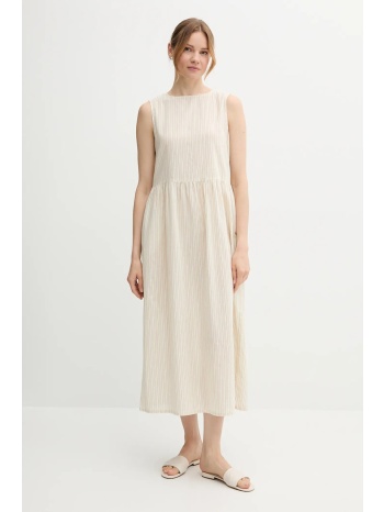 φόρεμα από λινό μείγμα united colors of benetton χρώμα