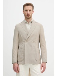 μάλλινο σακάκι boss ανδρικό, χρώμα: μπεζ, 50553881 κύριο υλικό: 100% παρθένο μαλλί
φόδρα μανικιού: 1