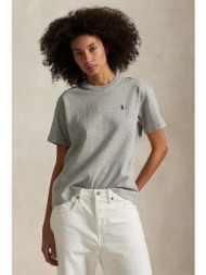 βαμβακερό μπλουζάκι polo ralph lauren χρώμα: γκρι, 211967104 100% βαμβάκι