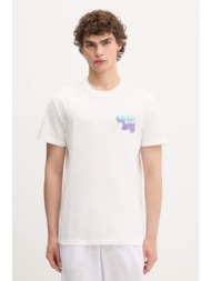 βαμβακερό μπλουζάκι tommy jeans ανδρικό, χρώμα: άσπρο, dm0dm21589 100% βαμβάκι