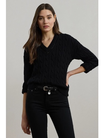 μπλουζάκι lauren ralph lauren χρώμα μαύρο, 200971374 100%