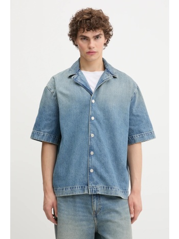 τζιν πουκάμισο won hundred ανδρικό, χρώμα μπλε, 3776-15028