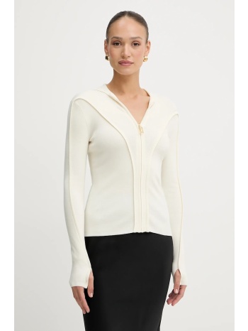 μάλλινη ζακέτα victoria beckham γυναικεία, χρώμα μπεζ