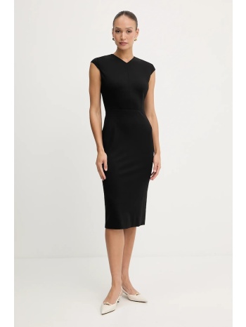 φόρεμα boss χρώμα μαύρο, 50541987 κύριο υλικό 65%