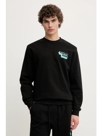 βαμβακερή μπλούζα tommy jeans χρώμα μαύρο, dm0dm21640