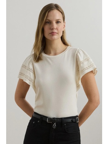 μπλουζάκι lauren ralph lauren χρώμα μπεζ, 200971088 60%