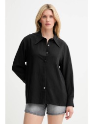 πουκάμισο answear lab χρώμα: μαύρο 100% tencel