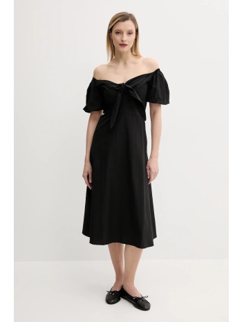 φόρεμα answear lab χρώμα μαύρο 58% βαμβάκι, 42% πολυεστέρας