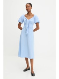 φόρεμα answear lab χρώμα: μπλε 58% βαμβάκι, 42% πολυεστέρας