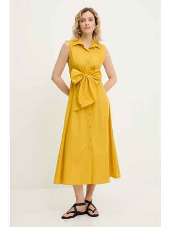 βαμβακερό φόρεμα answear lab χρώμα κίτρινο 100% βαμβάκι