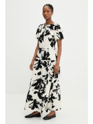 λινό φόρεμα answear lab χρώμα: μαύρο 75% λινό, 25% βισκόζη