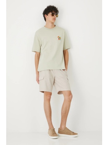 σορτς από λινό medicine ανδρικά, χρώμα μπεζ κύριο υλικό