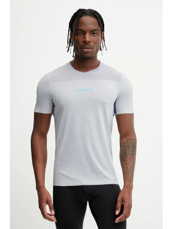 μπλουζάκι προπόνησης calvin klein performance χρώμα γκρι