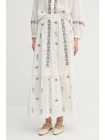 βαμβακερή φούστα la petite française jamal χρώμα μπεζ