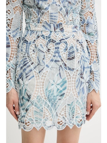 φούστα guess anastasia χρώμα τιρκουάζ, w5gd1t whad2 100%