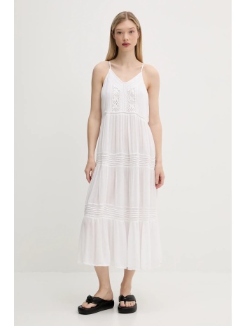 φόρεμα superdry χρώμα άσπρο, w8011908a-71d υλικό 1 64%