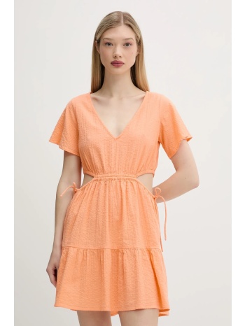 βαμβακερό φόρεμα rip curl cala vadella χρώμα πορτοκαλί
