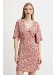 φόρεμα rip curl las dallas χρώμα: ροζ, 06pwdr 100% βισκόζη