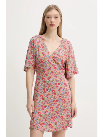 φόρεμα rip curl las dallas χρώμα ροζ, 06pwdr 100% βισκόζη