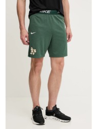 σορτς προπόνησης nike oakland athletics ανδρικό, χρώμα: πράσινο, 015e-11e6-fz-hvb 100% πολυεστέρας