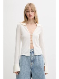 μάλλινο πουλόβερ from future χρώμα: μπεζ, wto02694 100% μαλλί