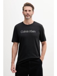 μπλουζάκι calvin klein performance χρώμα: μαύρο, lvgms5k164 57% βαμβάκι, 38% πολυεστέρας, 5% ελαστάν