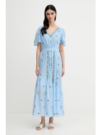 βαμβακερό φόρεμα la petite française rachele χρώμα μπλε