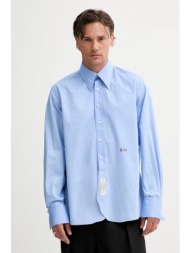 βαμβακερό πουκάμισο bluemarble ανδρικό, χρώμα: μπλε, sh41.po26a25 100% βαμβάκι