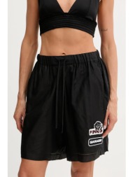 σορτς pinko χρώμα: μαύρο, 105243 a2m7 78% βαμβάκι, 22% μετάξι