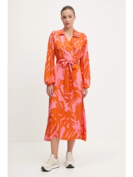φόρεμα sportalm χρώμα: πορτοκαλί, 550159 100% βισκόζη