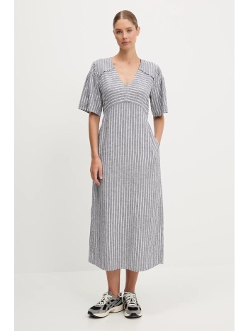 φόρεμα sportalm χρώμα γκρι, 550184 55% βισκόζη, 44% λινό