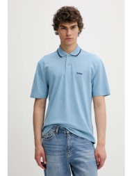 πόλο hollister co. χρώμα: μπλε, ki324-5199 98% βαμβάκι, 2% ελαστάν