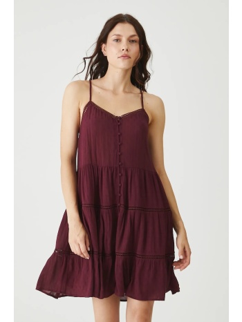 φόρεμα medicine χρώμα μπορντό κύριο υλικό 100%