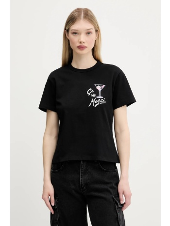 βαμβακερό μπλουζάκι hugo χρώμα μαύρο, 50544897 100% βαμβάκι