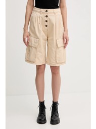 βαμβακερό σορτσάκι alpha industries sailor cargo shorts wmn χρώμα: μπεζ, 156024 100% βαμβάκι
