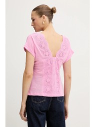 μπλουζάκι με λινό μείγμα morgan χρώμα: ροζ, dorine δαντέλα: 100% βαμβάκι
κύριο υλικό: 51% πολυεστέρα