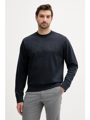 βαμβακερή μπλούζα boss χρώμα ναυτικό μπλε, 50543914 100%