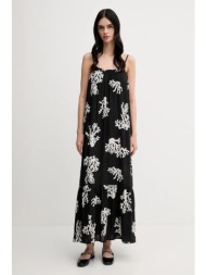 φόρεμα united colors of benetton χρώμα: μαύρο, 4vet5v02d 100% modal