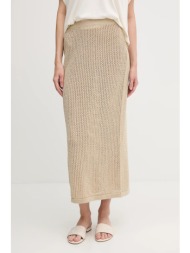 φούστα united colors of benetton χρώμα: πράσινο, 11365000b 43% ακρυλικό, 43% βαμβάκι, 7% πολυαμίδιο,