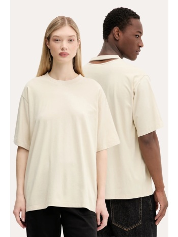 μπλουζάκι camperlab χρώμα μπεζ, au00035.003 50% οργανικό